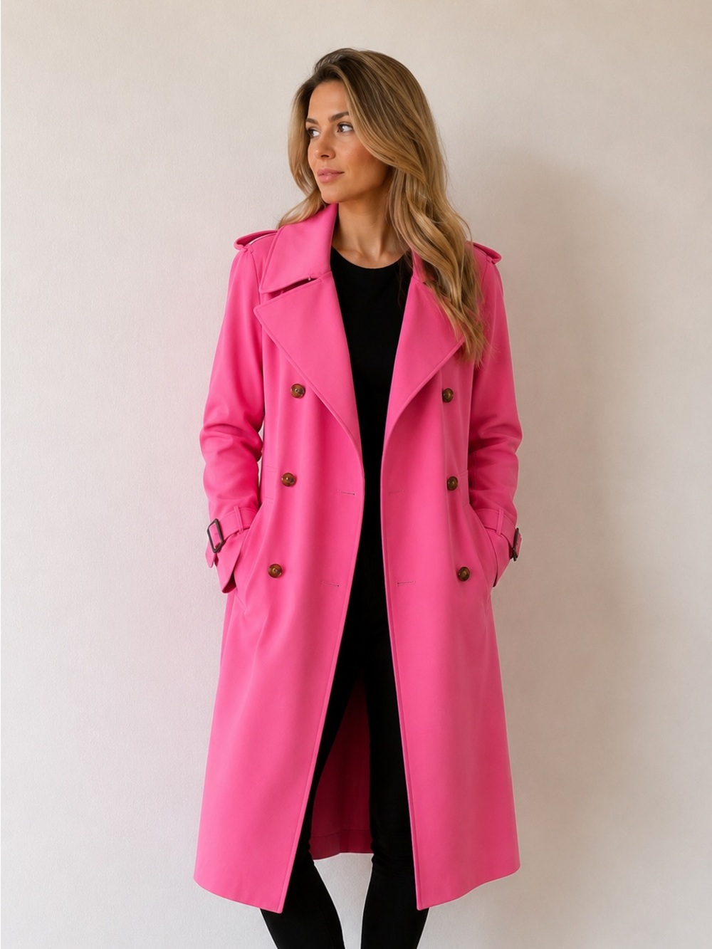Burberry Prorsum Bright Pink Trench Coat – EU 38 / US 4 – New with Tags